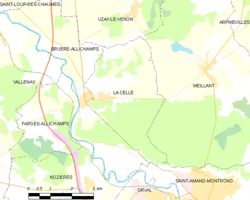 Detailkaart van de gemeente