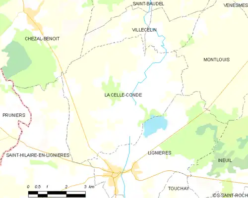 Detailkaart van de gemeente