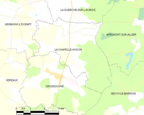 Detailkaart van de gemeente