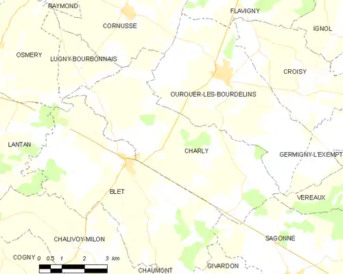 Detailkaart van de gemeente