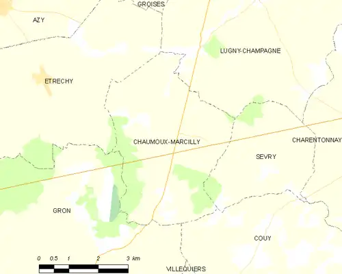 Detailkaart van de gemeente