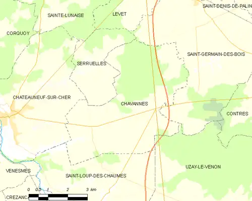 Detailkaart van de gemeente