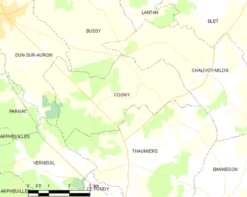 Detailkaart van de gemeente