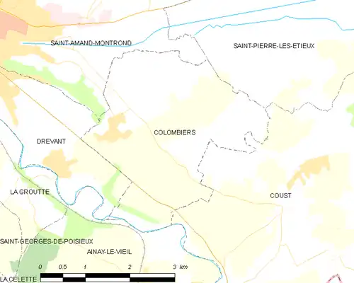 Detailkaart van de gemeente