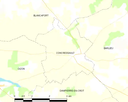 Detailkaart van de gemeente