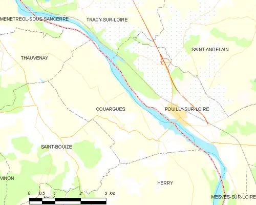 Detailkaart van de gemeente