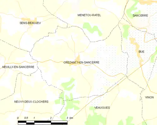 Detailkaart van de gemeente