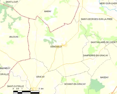 Detailkaart van de gemeente