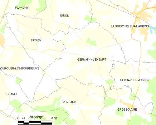 Detailkaart van de gemeente