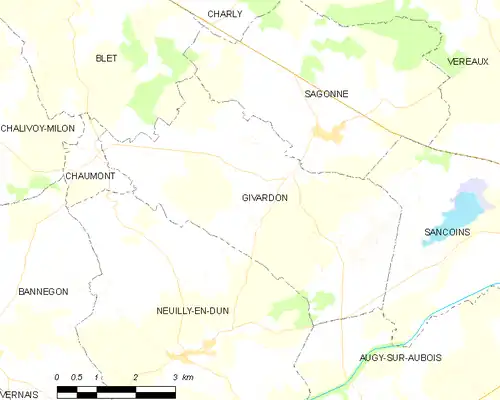 Detailkaart van de gemeente