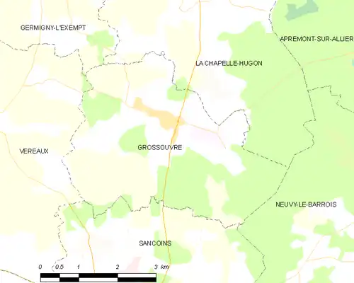 Detailkaart van de gemeente