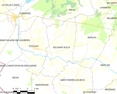 Detailkaart van de gemeente