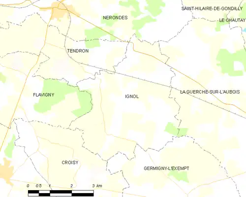 Detailkaart van de gemeente