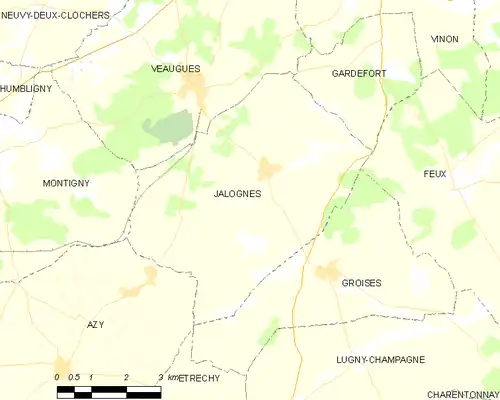 Detailkaart van de gemeente