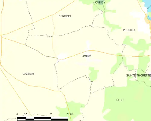 Detailkaart van de gemeente