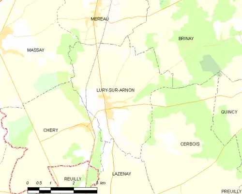 Detailkaart van de gemeente