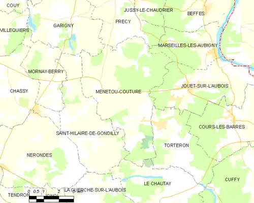 Detailkaart van de gemeente