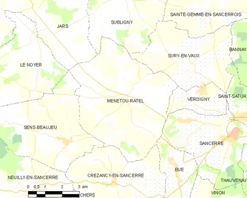 Detailkaart van de gemeente