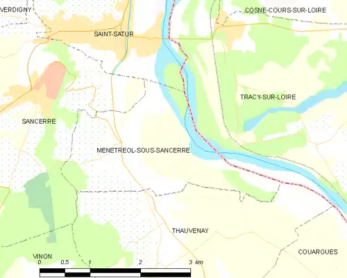 Detailkaart van de gemeente