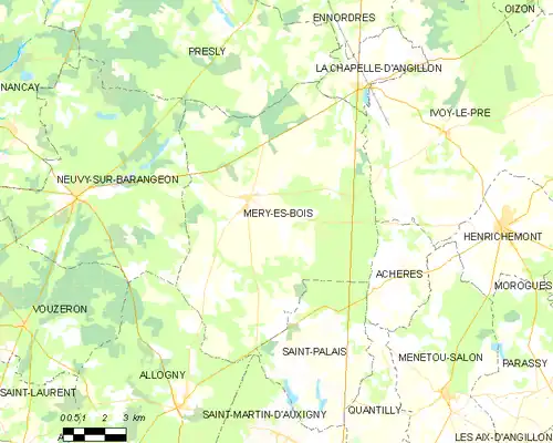 Detailkaart van de gemeente