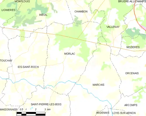 Detailkaart van de gemeente