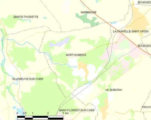 Detailkaart van de gemeente