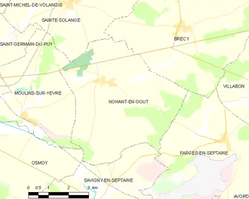 Detailkaart van de gemeente