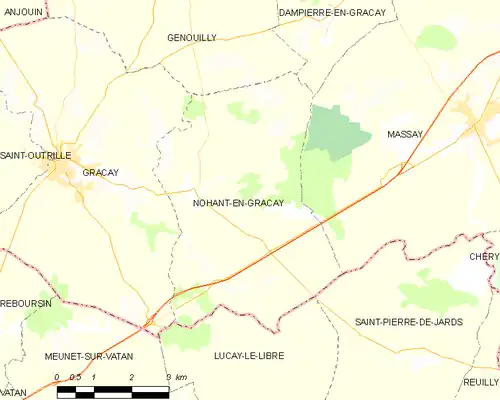 Detailkaart van de gemeente