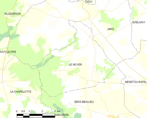 Detailkaart van de gemeente