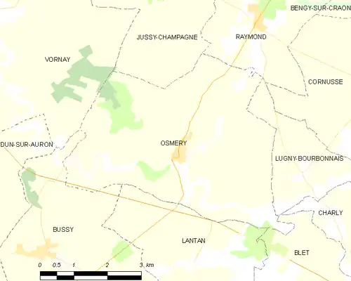 Detailkaart van de gemeente