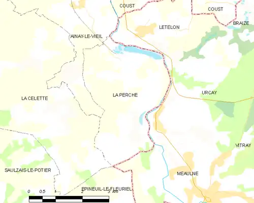 Detailkaart van de gemeente