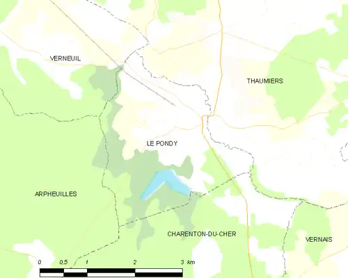 Detailkaart van de gemeente