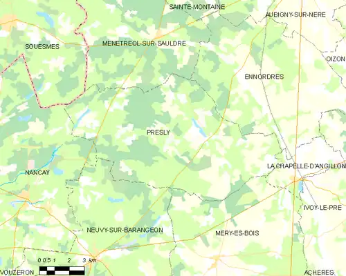 Detailkaart van de gemeente