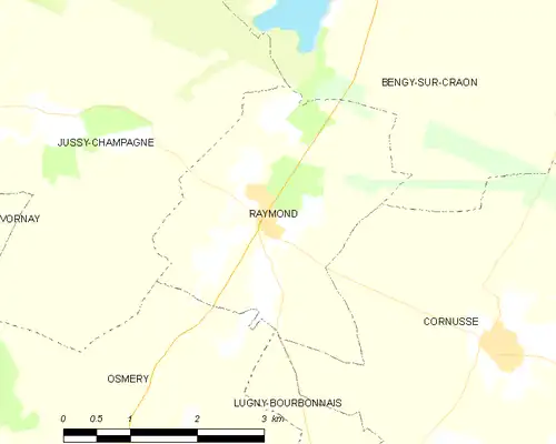 Detailkaart van de gemeente