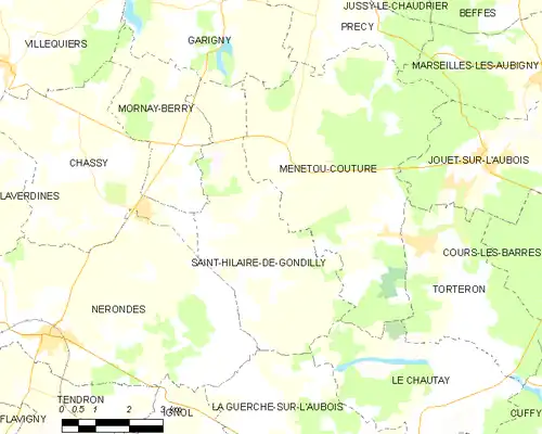 Detailkaart van de gemeente