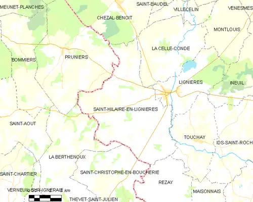 Detailkaart van de gemeente