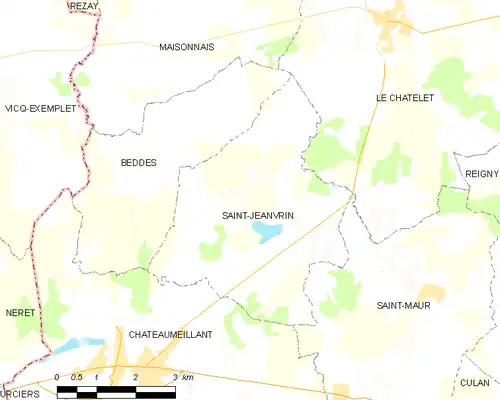 Detailkaart van de gemeente