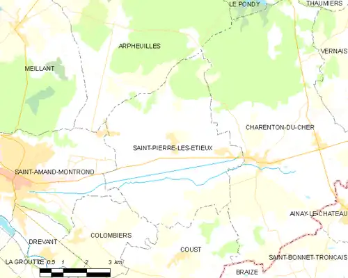 Detailkaart van de gemeente