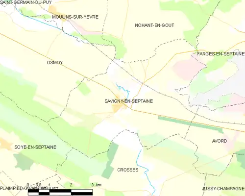 Detailkaart van de gemeente