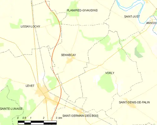 Detailkaart van de gemeente