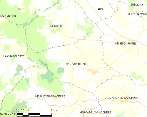 Detailkaart van de gemeente