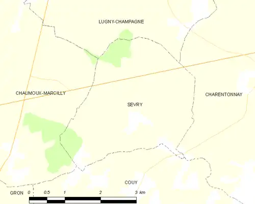 Detailkaart van de gemeente