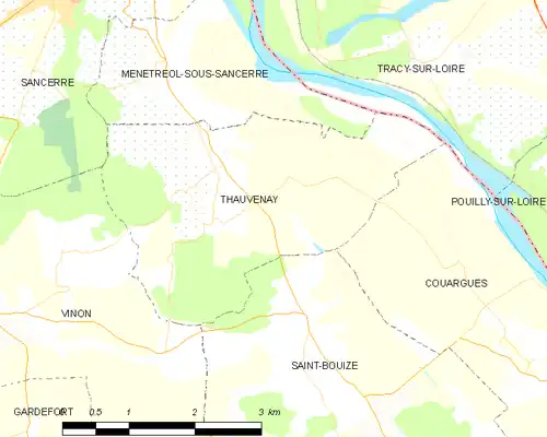 Detailkaart van de gemeente