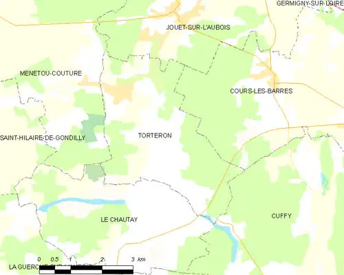 Detailkaart van de gemeente