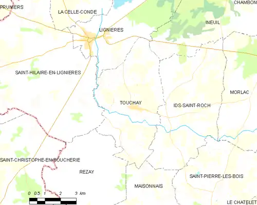 Detailkaart van de gemeente