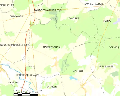 Detailkaart van de gemeente