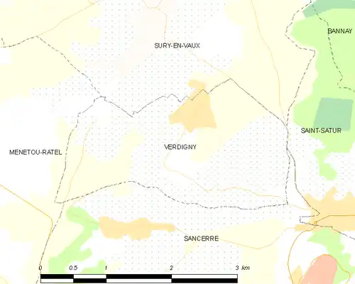Detailkaart van de gemeente