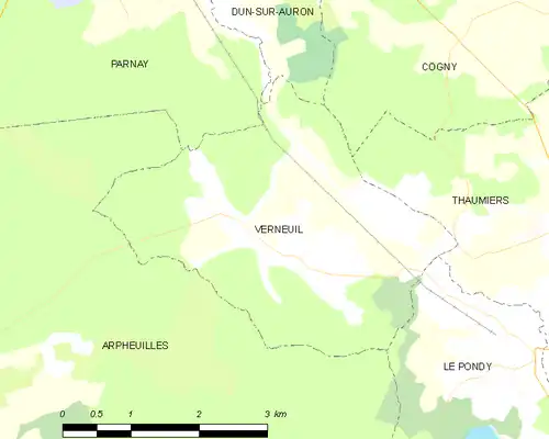 Detailkaart van de gemeente