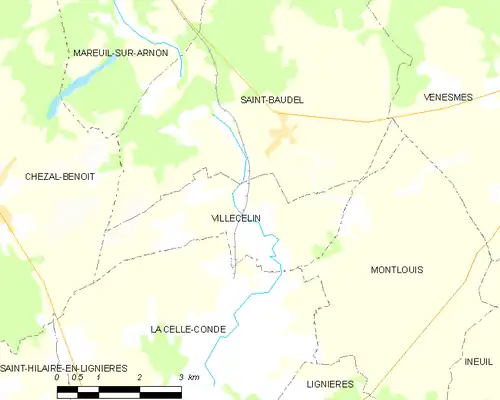 Detailkaart van de gemeente