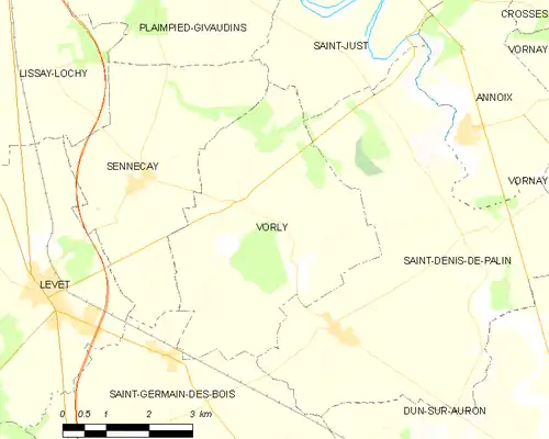 Detailkaart van de gemeente